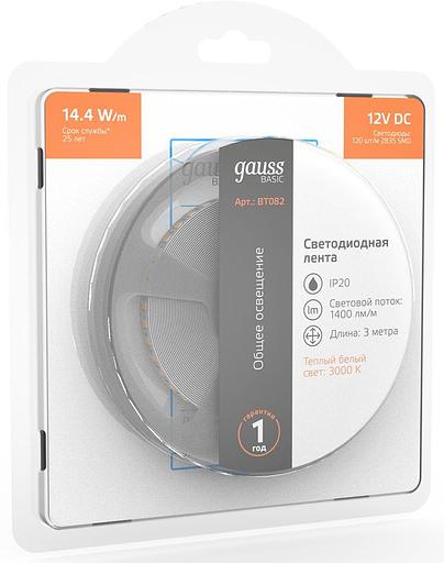 Лента светодиод. Gauss Basic 3м (BT082) фото 3