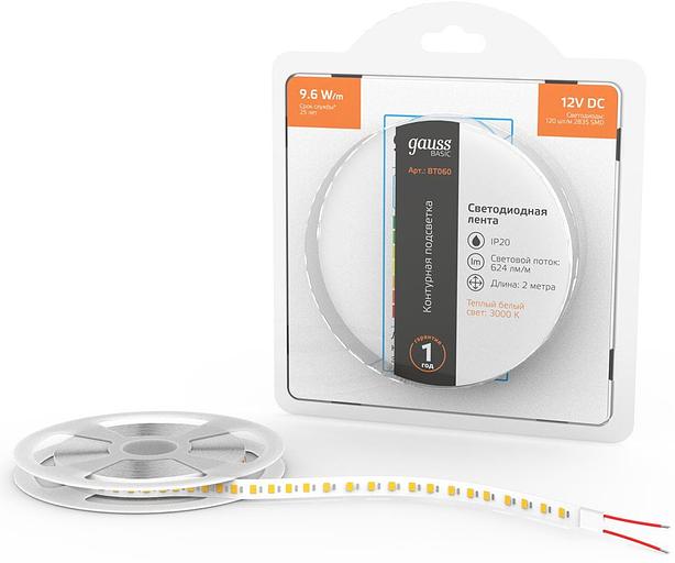 Лента светодиод. Gauss Basic 2м (BT060) фото 1