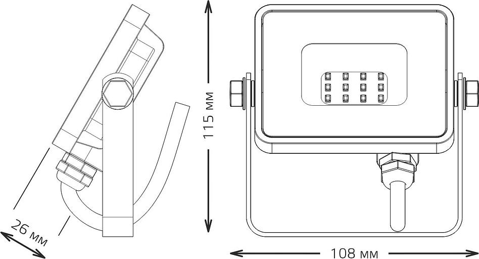 Прожектор уличный Gauss Qplus 690511310 светодиодный 10Втсерый фото 6