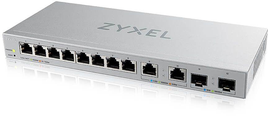 Коммутатор Мультигигабитный Smart L2 коммутатор Zyxel XGS1210-12, 8xGE, 2x1/2,5GE, 2xSFP+, настольный, бесшумный (XGS1210-12-ZZ0102F) фото 5