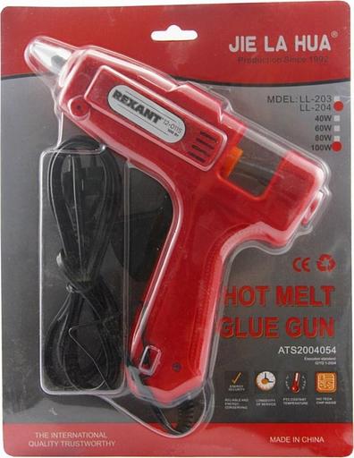 Клеевой пистолет Rexant 12-0115 100Вт 15гр/мин стерж.:11мм фото 2