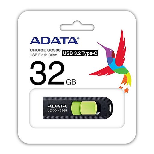 Флэш-накопитель 32GB ACHO-UC300-32G-RBK/GN ADATA фото 3