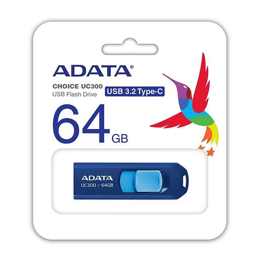 Флэш-накопитель 64GB ACHO-UC300-64G-RNB/BU ADATA фото 3