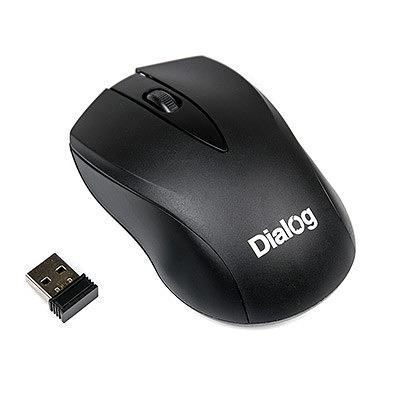 Мышь MROC-15U Dialog Comfort RF 2.4G Optical - 3 кнопки + ролик прокрутки, USB, черная фото 1