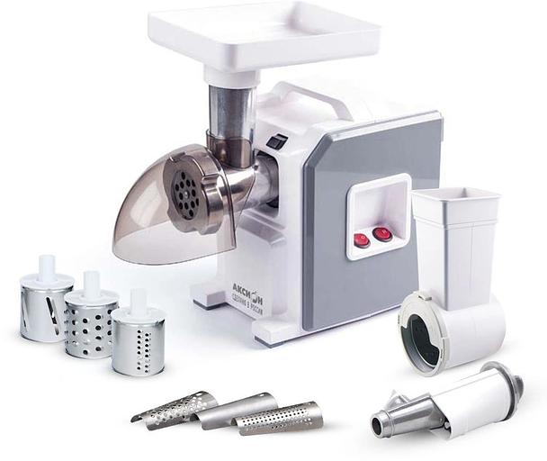 Мясорубка Аксион М43.02 1900Вт белый/серый фото 1
