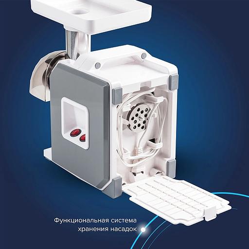 Мясорубка Аксион М43.02 1900Вт белый/серый фото 2