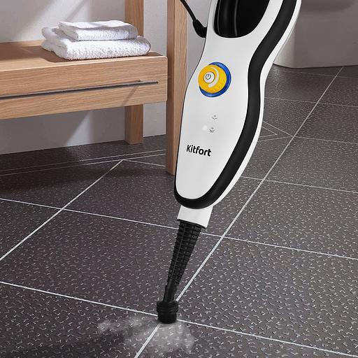 Швабра паровая Kitfort КТ-1045 1500Вт белый/черный фото 7