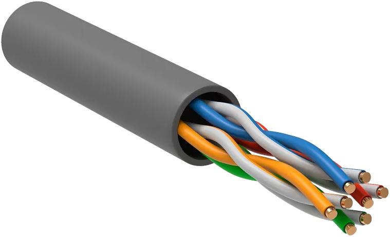 Кабель информационный ITK Generica BC1-C5E04-111-305-T-R-G кат.5E U/UTP 4X2X24AWG PVC внутренний 305м серый фото 1
