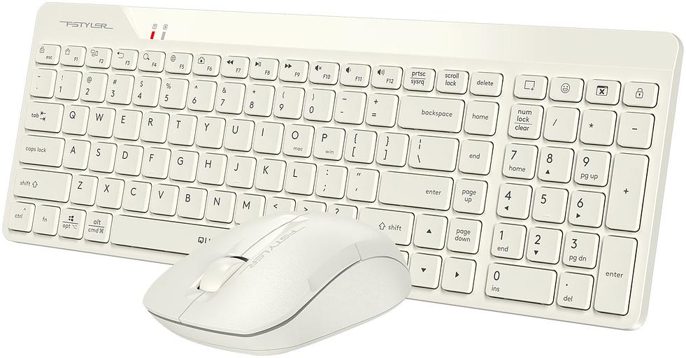 Клавиатура + мышь A4Tech Fstyler FG2300 Air клав:бежевый мышь:бежевый USB беспроводная slim (FG2300 AIR BEIGE) фото 4