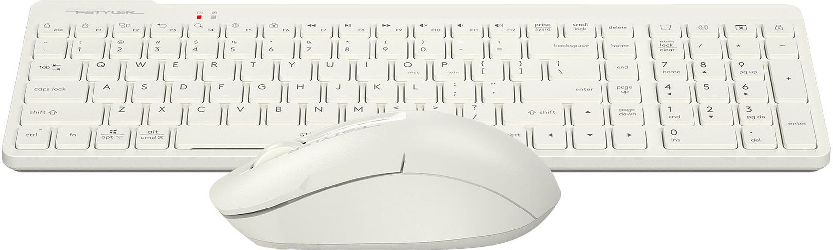 Клавиатура + мышь A4Tech Fstyler FG2300 Air клав:бежевый мышь:бежевый USB беспроводная slim (FG2300 AIR BEIGE) фото 5