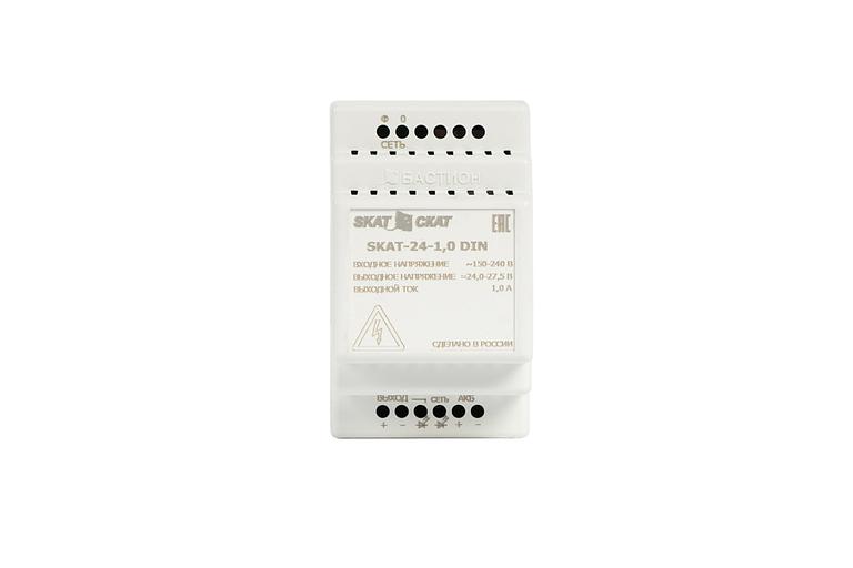 598 SKAT-24-1.0 DIN источник питания 24В 1,3А АКБ внеш. 2х4,5-12Ач ток заряда 1,0–Iнагр. Бастион SKAT-24-1.0 DIN фото 6