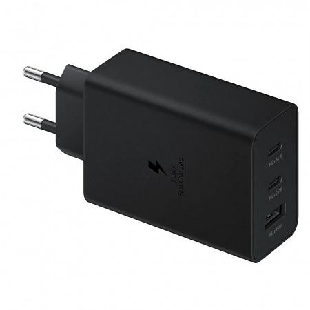 Сетевое зарядное устройство Samsung Adapter 65W Black (2xUSB-C, 1xUSB-A) (EP-T6530NBEGEU) фото 1