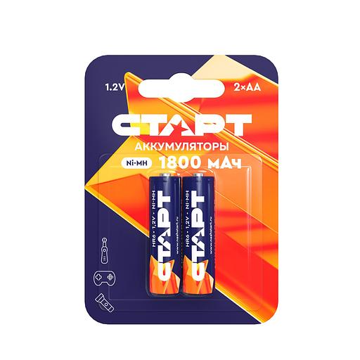 Аккумулятор СТАРТ Ni-MH HR6 AA 1800mAh BL2 Аккумулятор СТАРТ Ni-MH HR6 AA 1800mAh BL2 (4610116221020) фото 1