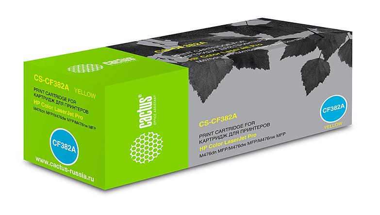 Картридж лазерный Cactus CS-CF382A желтый (2700стр.) для HP LJ Pro M476dn/M476nw/M476dw (CS-CF382A) фото 1