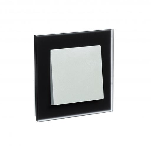 Systeme electric ATN331001 Рамка однопостовая ATLASDESIGN NATURE, МАТОВОЕ СТЕКЛО ЧЕРНЫЙ фото 1