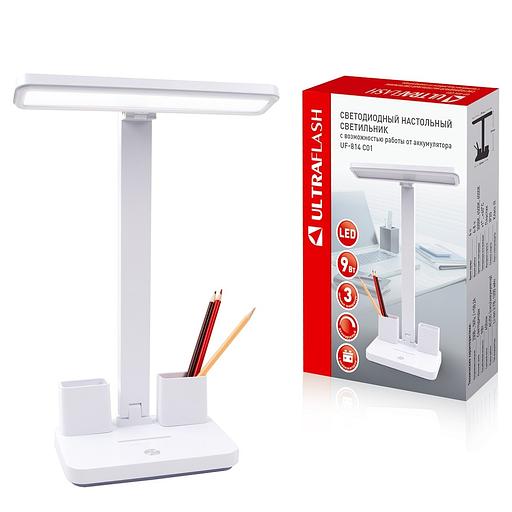 Ultraflash UF-814 C01 белый (Led, светильник настольный, 9Вт, аккум., димм., смена цвет.темп.) фото 1
