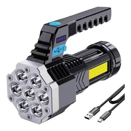 Ultraflash LED53404 (фонарь акк 4В, черн., 7LED+COB, 3 Вт, 4 реж, USB, бокс са) фото 1