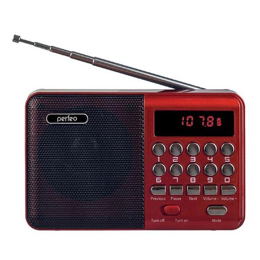 Perfeo радиоприемник цифровой PALM FM+ 87.5-108МГц/ MP3/ питание USB или 18650/ красный (i90-red) [PF_A4871] фото 1