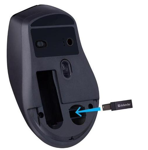 Мышка USB OPTICAL WRL MS-095 BLACK 52095 DEFENDER фото 2