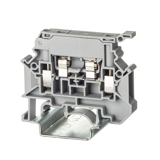 Клемма для предохранителя, винтовой зажим, 2 точки подключения, 4 кв.мм, серая DKC TUR-4-HESI фото 1