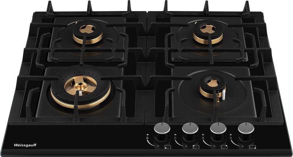 Газовая варочная поверхность Weissgauff HGG 6445 BL Volcano Burner черный фото 3