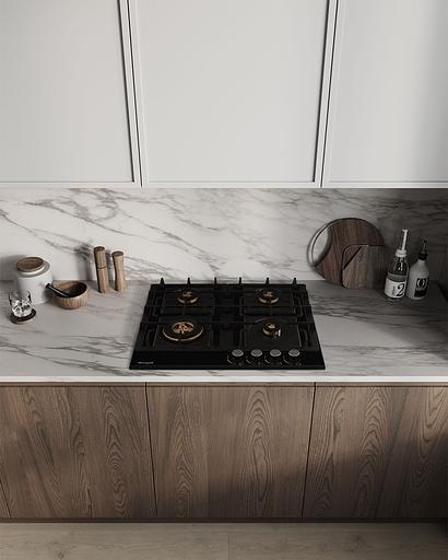 Газовая варочная поверхность Weissgauff HGG 6445 BL Volcano Burner черный фото 5