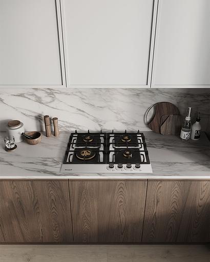 Газовая варочная поверхность Weissgauff HGG 6445 WH Volcano Burner белый фото 5