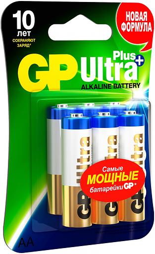 Батарея GP Ultra Plus Alkaline GP 15AUP-2CR6 AA (6шт) блистер фото 2