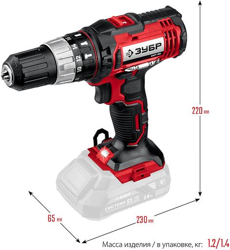 Дрель-шуруповерт Зубр ДШУ-185 аккум. патрон:быстрозажимной фото 8