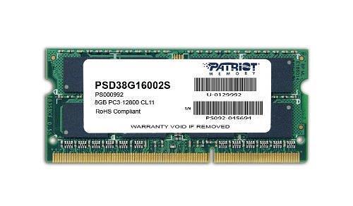 Модуль памяти для ноутбука SODIMM 8GB DDR3-1600 PSD38G16002S PATRIOT фото 1