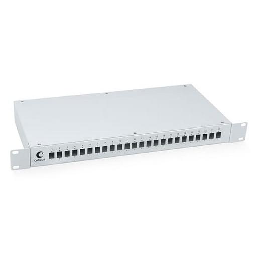 Cabeus FO-19-24SC Кросс бокс оптический 19" на 24 SC (LC duplex) со сплайс-кассетой и КДЗС (без пигтейлов и проходных адаптеров) фото 1