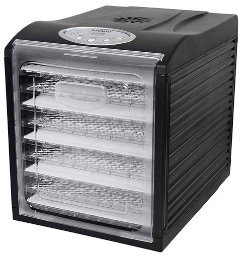 Сушка для фруктов и овощей Hyundai HYFD-1802 27под. 700Вт черный фото 1