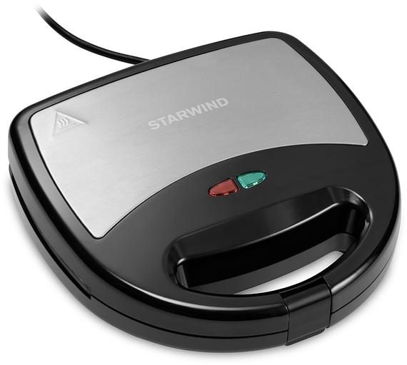 Сэндвичница Starwind SSW2346 750Вт черный/серебристый фото 1