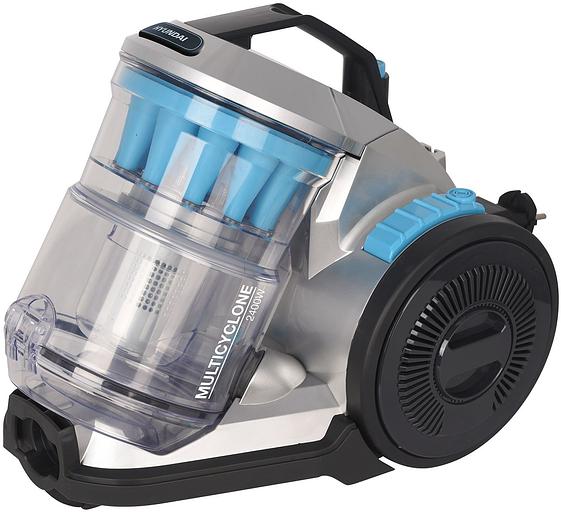 Пылесос Hyundai HYV-C2955 2400Вт серебристый/синий фото 6