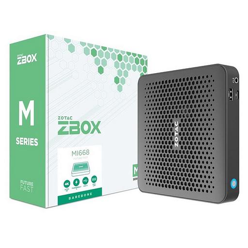 ZOTAC-ZBOX-MI668, Barebone,Intel i7-1360P,2x DDR5-5200/4800 SODIMM, M.2 SSD SLOT,2x GLAN,WIFI,BT USBDRV, DP/HDMI, EU+UK PLUG, active cooling фото 1