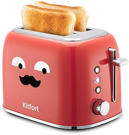 Тостер Kitfort КТ-6218-1 870Вт красный фото 1