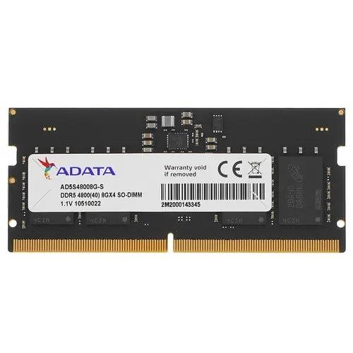 Модуль памяти для ноутбука DDR5 8GB DDR5-4800 AD5S48008G-S, CL40, 1.1V ADATA фото 1