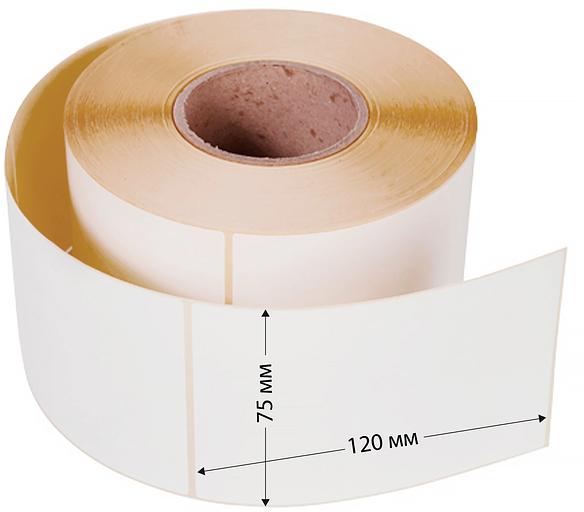 Термоэтикетки Cactus Eco CS-TE75120300 сег.:75x120мм самоклей. д.вн.рул.90мм д.вт.40мм 300шт/рул белый фото 2