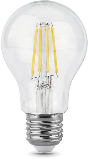 Лампа филам. Gauss Filament A60 6Вт цок.:E27 груша 220B 4100K св.свеч.бел.нейт. (упак.:1шт) (102802206) фото 2