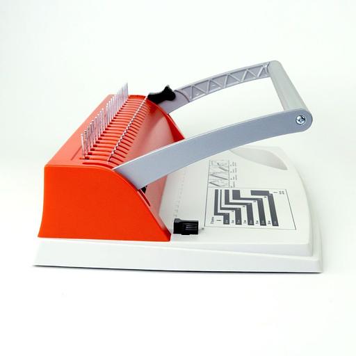 Переплетчик Heleos БП9п бело-красный (БП9ПБК) A4/перф.9л.сшив/макс.150л./пластик.пруж. (6-19мм) фото 3
