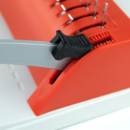 Переплетчик Heleos БП9п бело-красный (БП9ПБК) A4/перф.9л.сшив/макс.150л./пластик.пруж. (6-19мм) фото 5