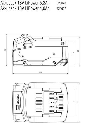 Батарея аккумуляторная Metabo 625028000 18В 5.2Ач Li-Ion фото 3