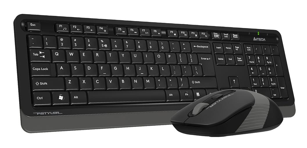 Клавиатура + мышь A4Tech Fstyler FG1010S клав:черный/серый мышь:черный/серый USB беспроводная Multimedia (FG1010S GREY) фото 10
