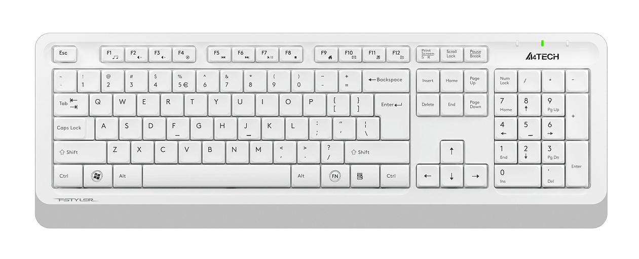 Клавиатура + мышь A4Tech Fstyler FG1010S клав:белый/серый мышь:белый/серый USB беспроводная Multimedia Touch (FG1010S WHITE) фото 2