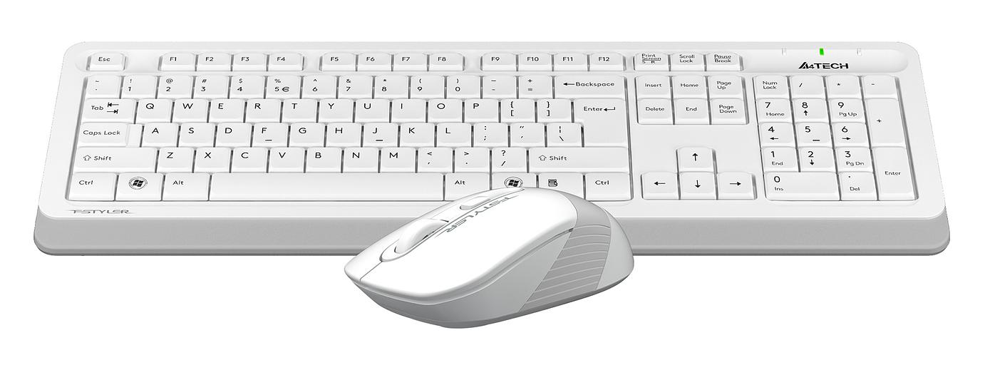Клавиатура + мышь A4Tech Fstyler FG1010S клав:белый/серый мышь:белый/серый USB беспроводная Multimedia Touch (FG1010S WHITE) фото 9