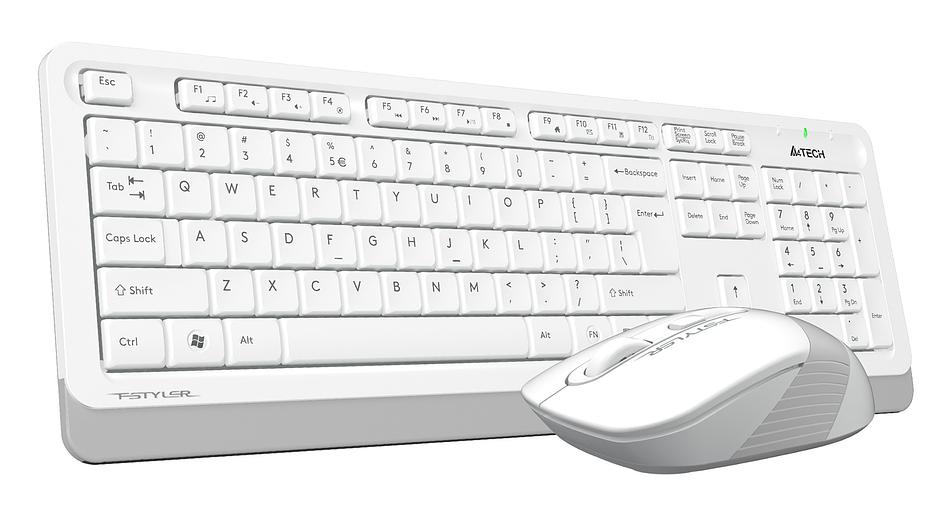Клавиатура + мышь A4Tech Fstyler FG1010S клав:белый/серый мышь:белый/серый USB беспроводная Multimedia Touch (FG1010S WHITE) фото 10