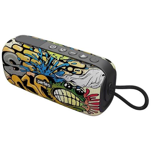 Perfeo Bluetooth-колонка "WORM" 12W, MP3 USB-TF, AUX, FM, HANDS FREE, TWS граффити фото 1