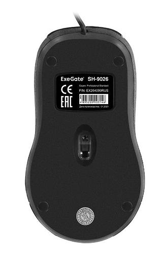 Мышь Exegate SH-9026 черный оптическая (1000dpi) USB (2but) фото 3