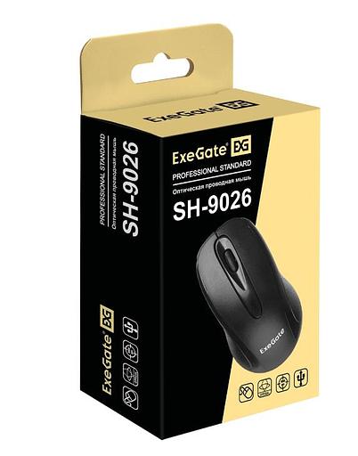 Мышь Exegate SH-9026 черный оптическая (1000dpi) USB (2but) фото 5