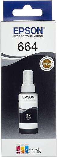 Чернила Epson C13T664198 (аналог C13T66414A) черный 70мл для Epson L100 фото 1